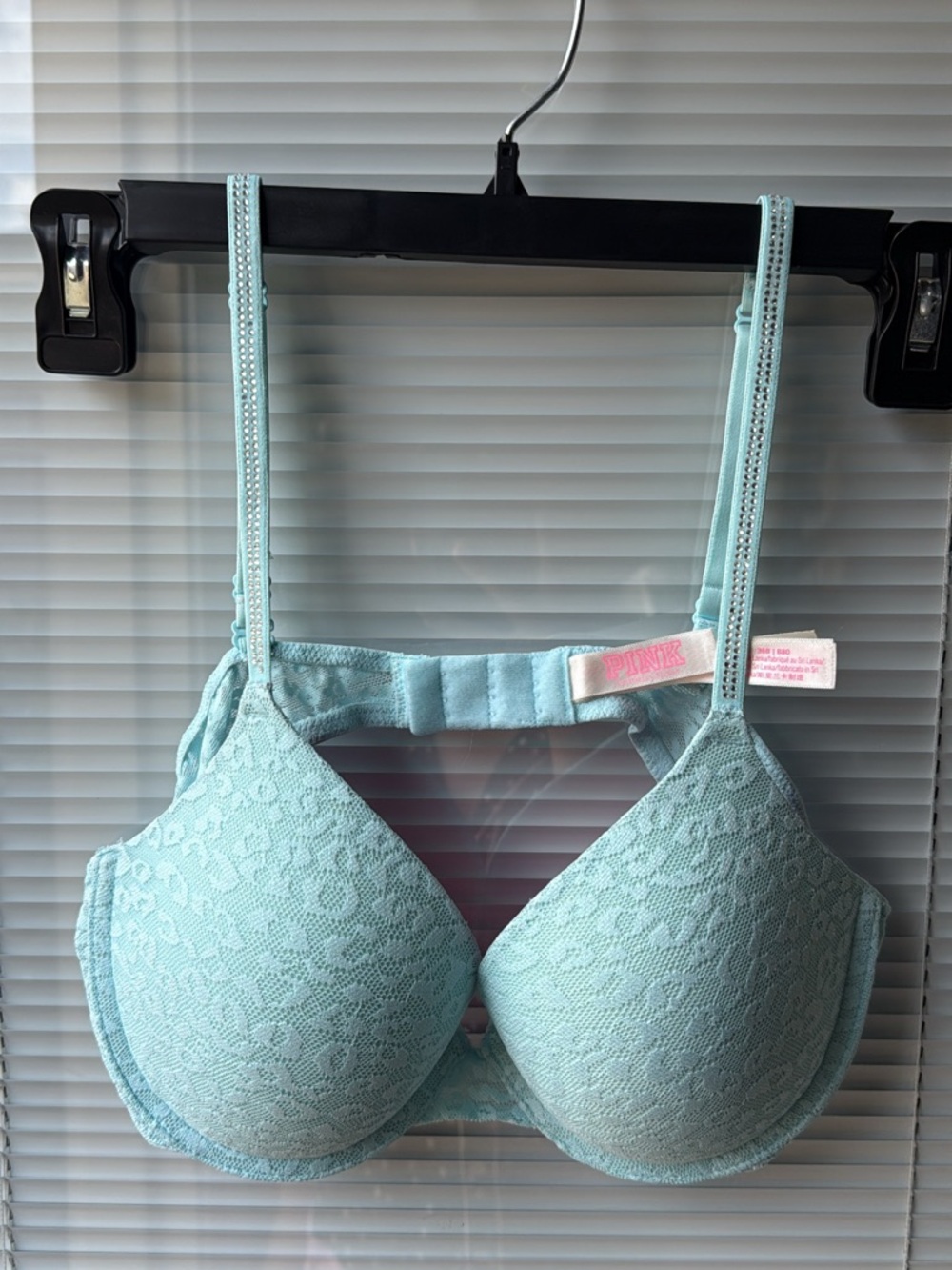 Victoria's Secret PINK Mint Lace Push-Up Bra